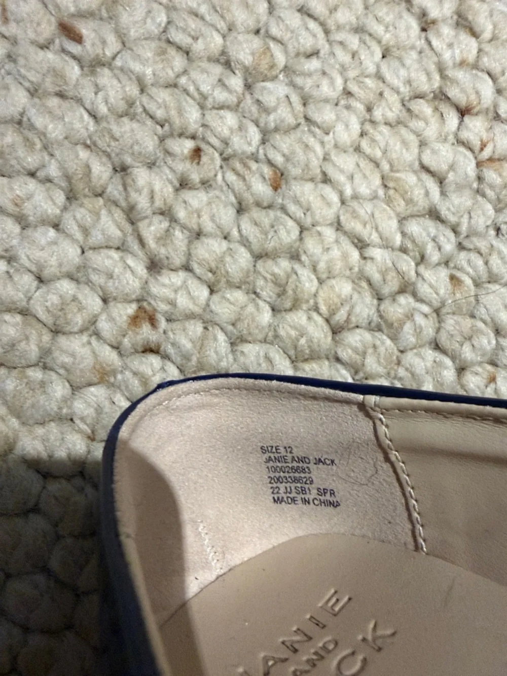 Janie and Jack navy patent ballet flats size 12 girls - Picture 11 of 11